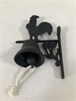 CAST ROOSTER WALL HANGER BELL