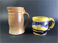 2 Piece Pottery Mug Lot