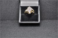 Marque diamond cluster dinner ring