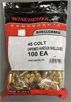 100ct Winchester .45 Colt Brass