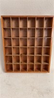 Wooden shot glass rack 17 inches high x 14 wide