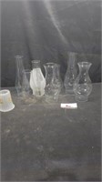 Glass oil lamp chimneys