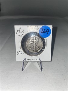 1945-S Silver Walking Liberty Half Dollar