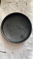 Black pottery bowl , Signed Dona Rosa Coyotepec