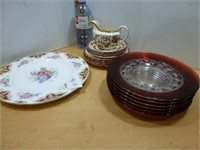 Shelley Plate / 6 King Crown Lunch Plates