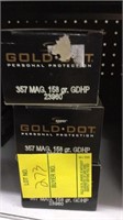 (9) Gold Dot 357mag 158gr GDHP Hollows