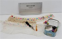 Bag of Vintage Crocheted Lace Sewing Notions