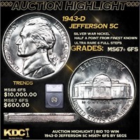 ***Auction Highlight*** 1943-d Jefferson Nickel 5c