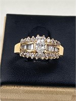 Stamped 14K diamond ring. All real diamonds!
