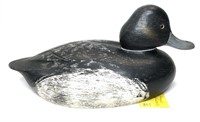 Ken Anger Drake Bluebill carved wooden duck decoy,