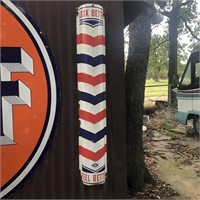 Vintage Barber Shop "Look Better" Advertising Pole