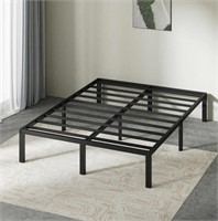 Classic 14 in. Black Metal Full Platform Bed