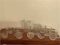 VTG Clear Glass, Etched, Cut Crystal