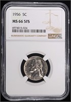 1956 JEFFERSON NICKEL NGC MS66 5FS