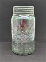 Red Cross Donation Quart Crown Jar