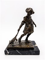 DELIGHTFUL BRONZE BY ZOSI TITLED "THE DOLL"
