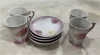 Germany Porcelain Saucers and Cups