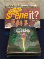 Unopened Clue and Seinfeld games