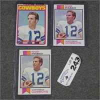 1972 & 1973 Roger Staubach Football Cards RC