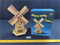 Vintage Musical Wood Windmill