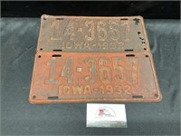 1932 Iowa License Plates