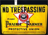 Vintage Prairie Farmer Protective Union sign