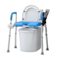 Elenker Raised Toilet Seat With Armrests And