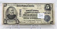 $5 National Currency 1902 Seward N.B. N.Y. F