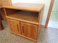 Oak Table Stand w/ Dbl. Doors