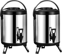 2PCS 6L Stainless Steel Insulated Beverage Dispens