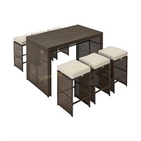 Weatherford 7pc Patio Set Bar Height $698 Retail*