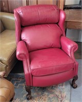 Bradington Young Red Leather Recliner Chair NICE