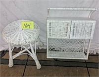 wicker stool-towel rack