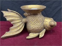 Gold Koi Fish Large Candle/ Plant Stand