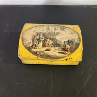 Ceramic lidded box, art by Giuseppe Zocchi