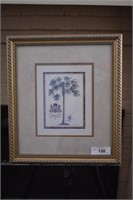 Vintage palm tree, print, contemporary, double