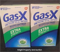 2 Gas-X Extra Strength SoftGels 10 per package