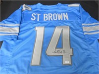 Amon-Ra St Brown Signed Jersey FSG COA