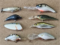 8pc Vintage Fishing Lure Collection