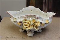 Capodemonte or Style Floral Center Bowl