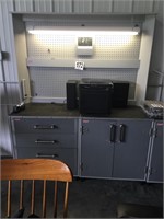 Two Small Coleman Cabinets with Tool Hanger