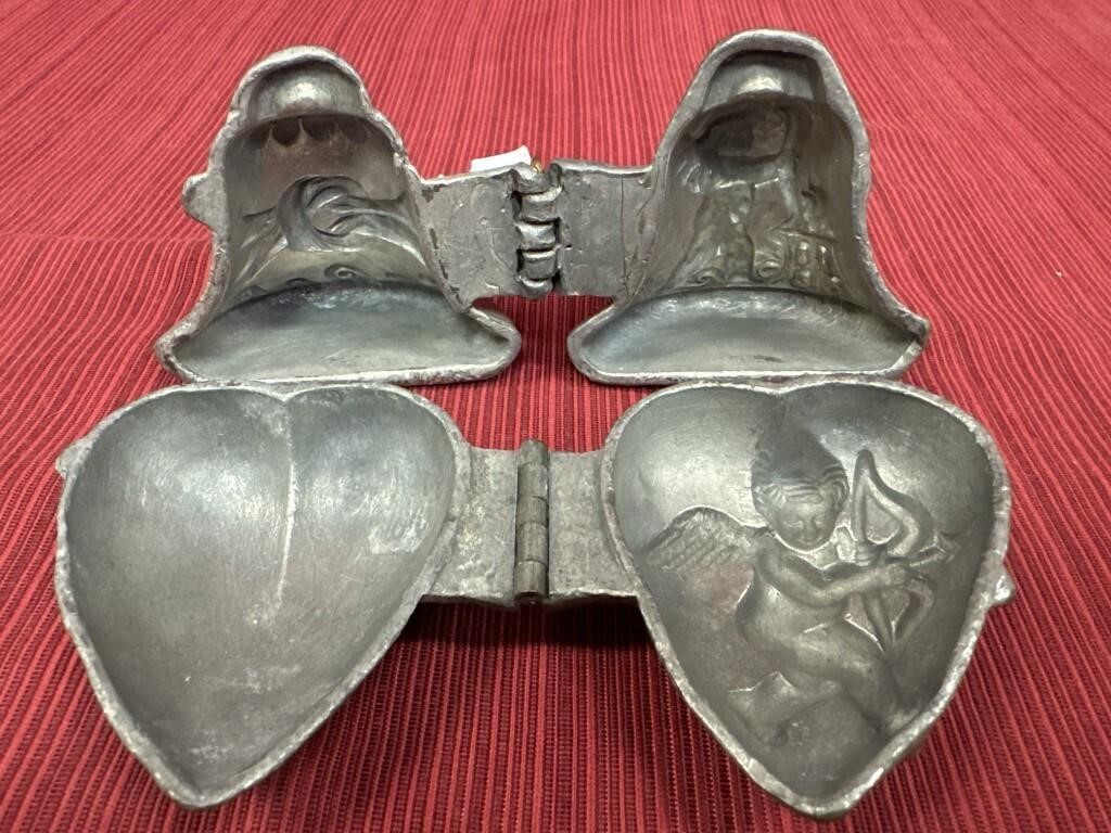 2 cast metal ice cream molds 3?