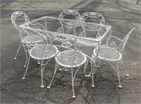 Wrought Iron Table and 6 Chairs