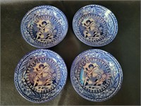 VTG Cherub Flow Blue Sauce Bowls