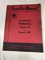 2 vintage manuals McCormick farmall H and HV,
