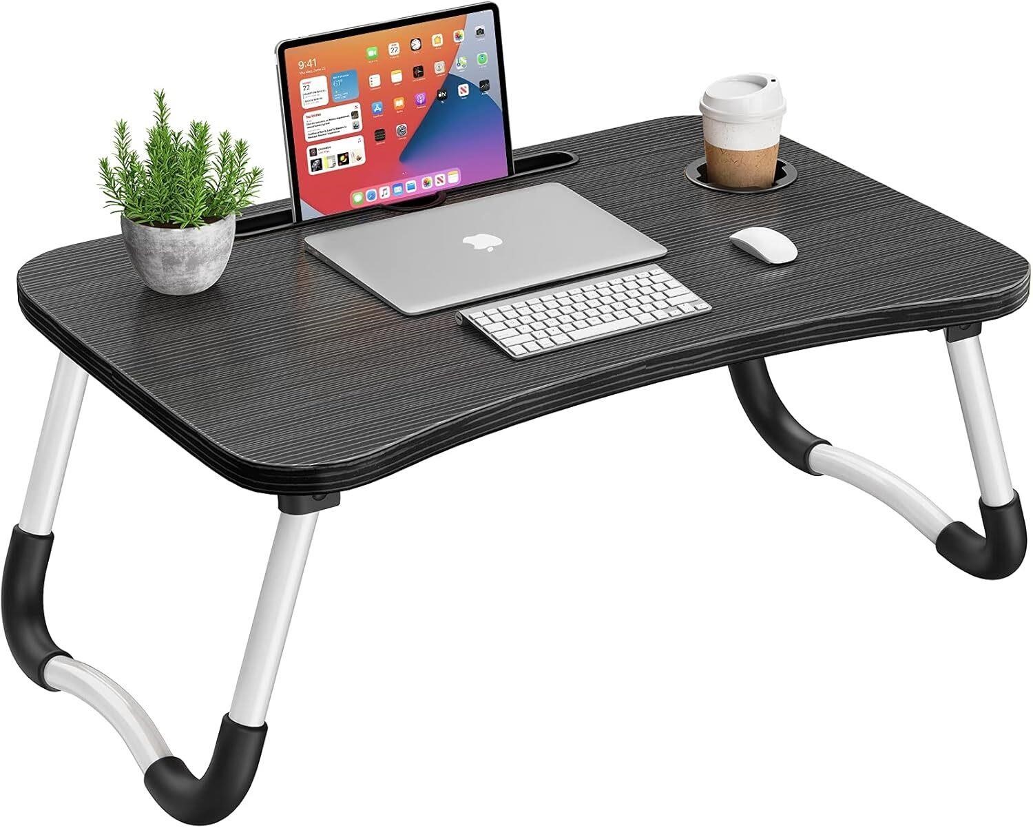 Laptop Bed Desk Lap Tray: Large Portable Foldable