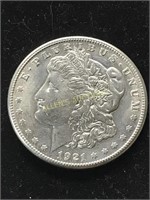 1921 S SILVER MORGAN DOLLAR