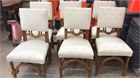 6 UPHOLSTERED DINING CHAIRS