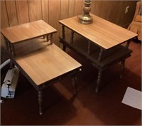 2 maple end tables