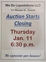 Auction starts closing